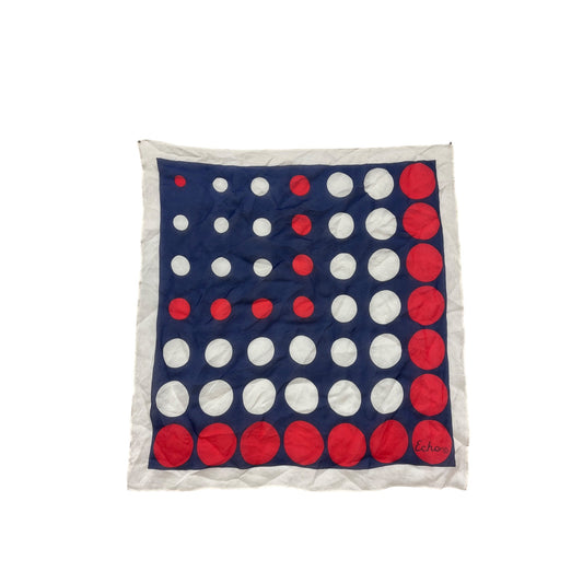 Vintage Echo Silk Scarf With Red & White Polka Dot Design #8835