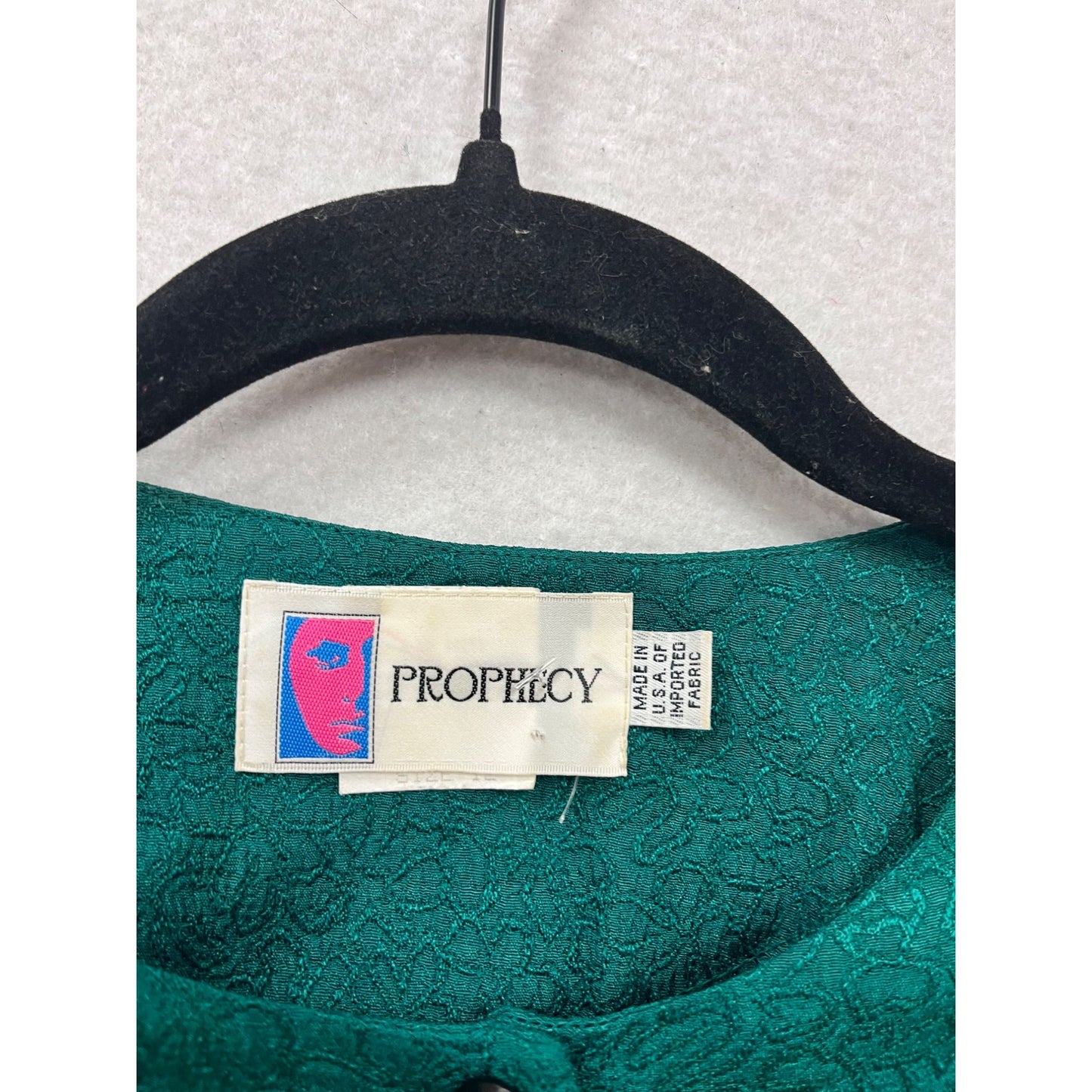 Vintage Prophecy Blouse Green Size M #621A