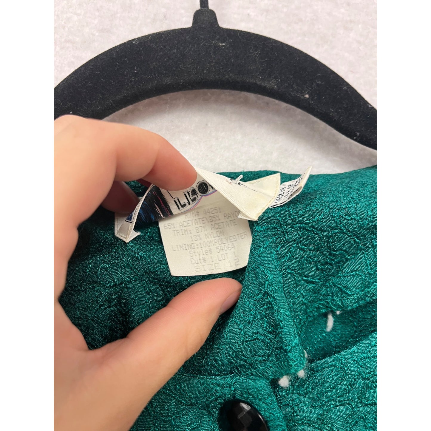 Vintage Prophecy Blouse Green Size M #621A