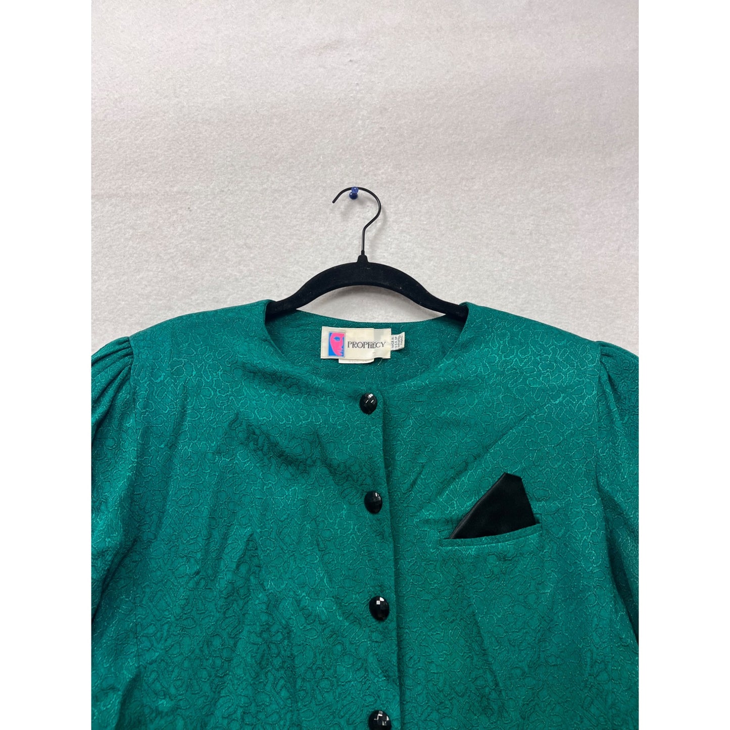 Vintage Prophecy Blouse Green Size M #621A