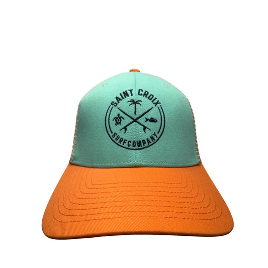 Saint Croix Surf Company Trucker Hat Mesh Snapback Adjustable #7892