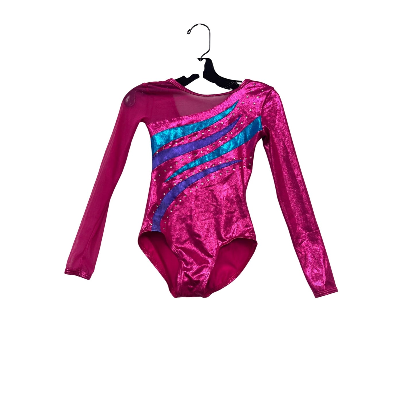 Balera Long Sleeve Gymnastics Leotard Pink Metallic #226A