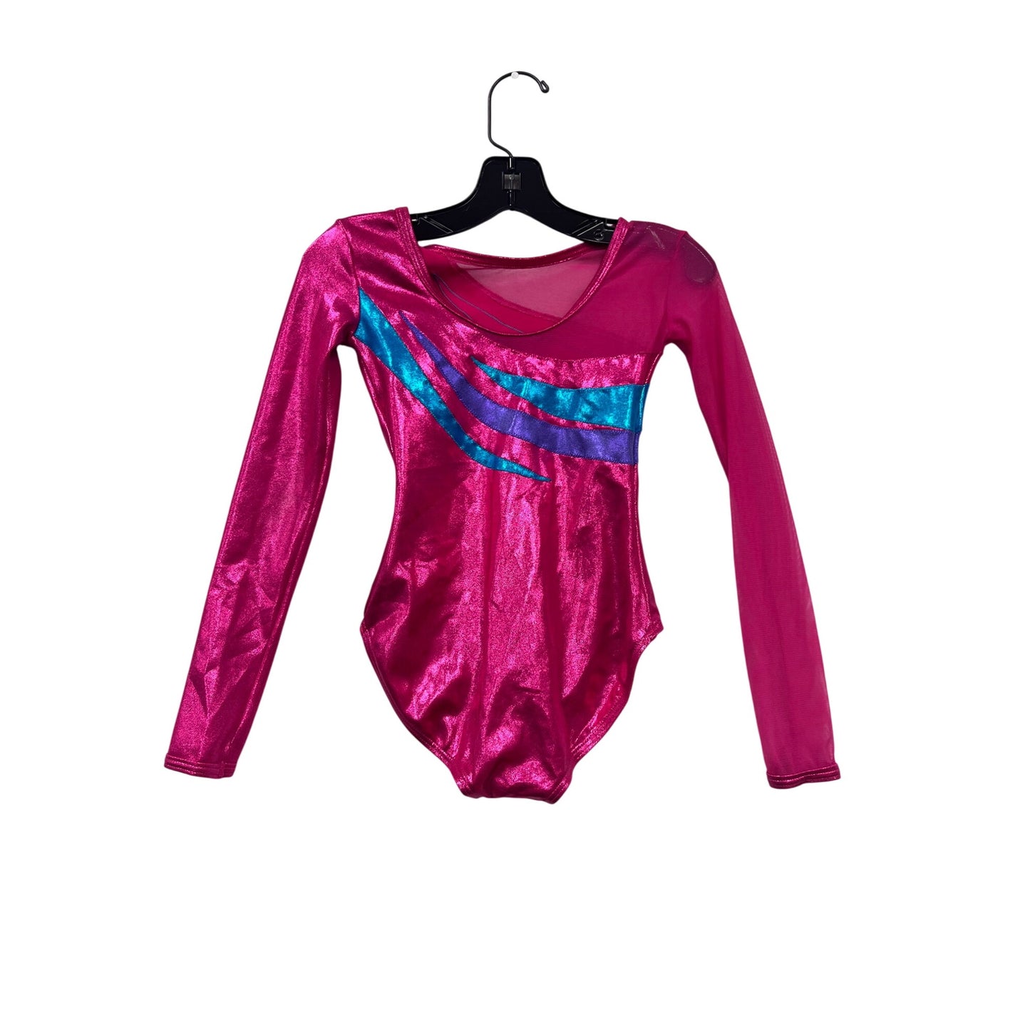 Balera Long Sleeve Gymnastics Leotard Pink Metallic #226A