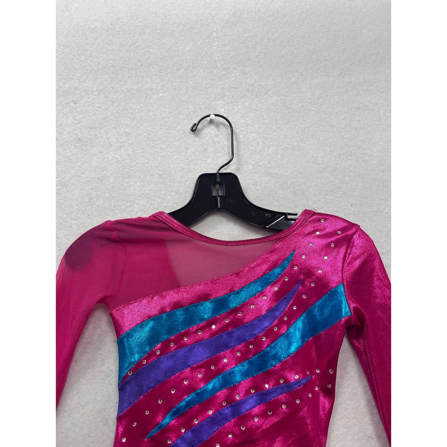 Balera Long Sleeve Gymnastics Leotard Pink Metallic #226A