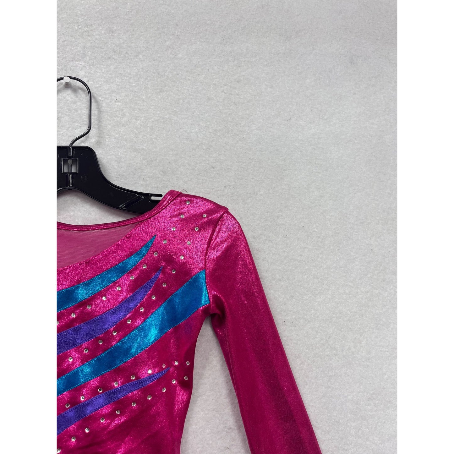 Balera Long Sleeve Gymnastics Leotard Pink Metallic #226A