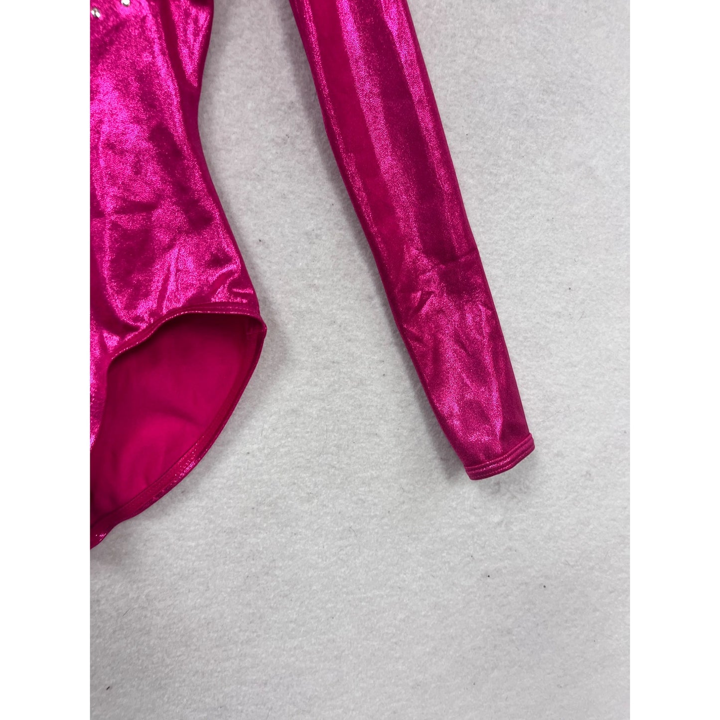 Balera Long Sleeve Gymnastics Leotard Pink Metallic #226A