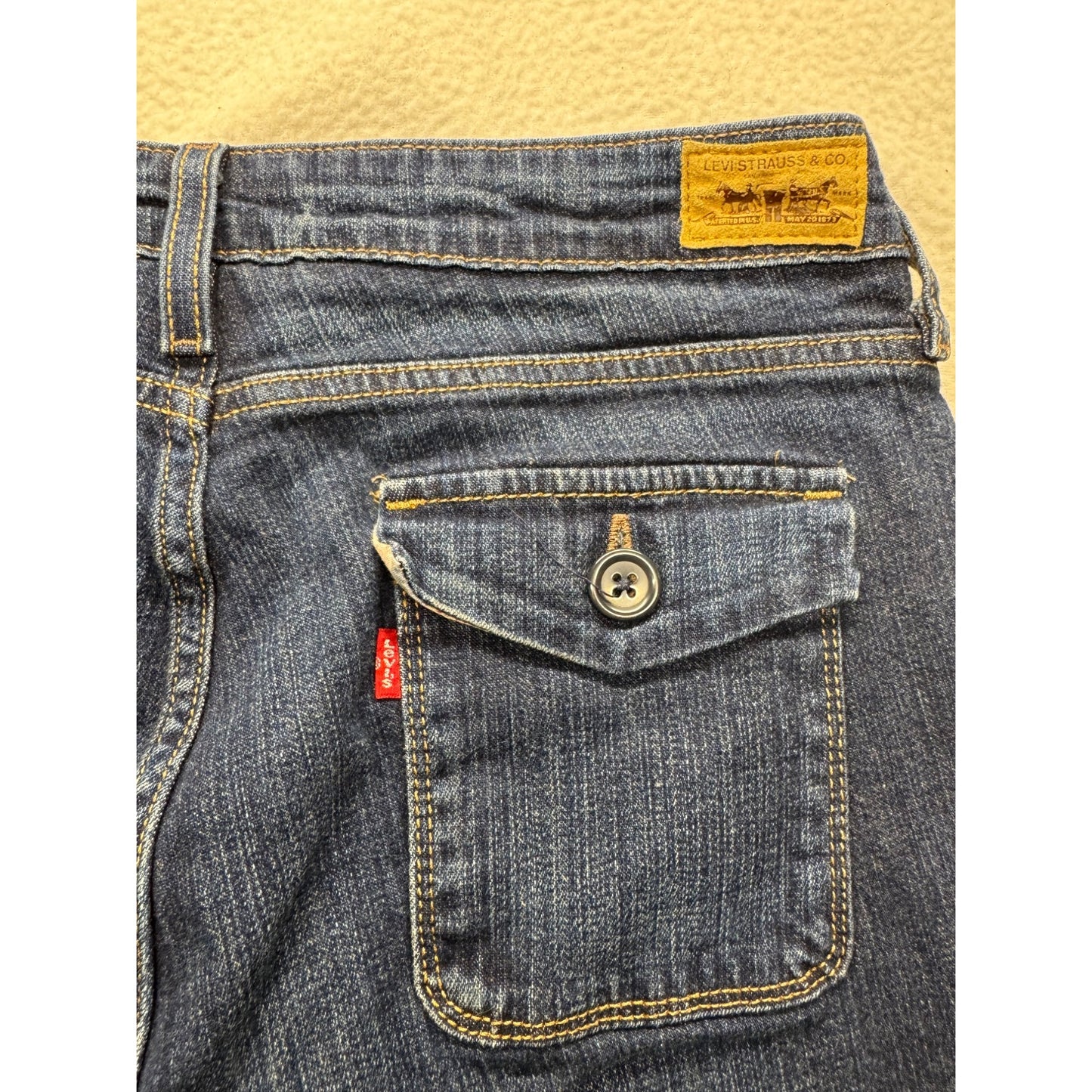 Levis 545™ Low Boot Cut Jeans Dark Wash Denim Size 8 Classic Fit #9307