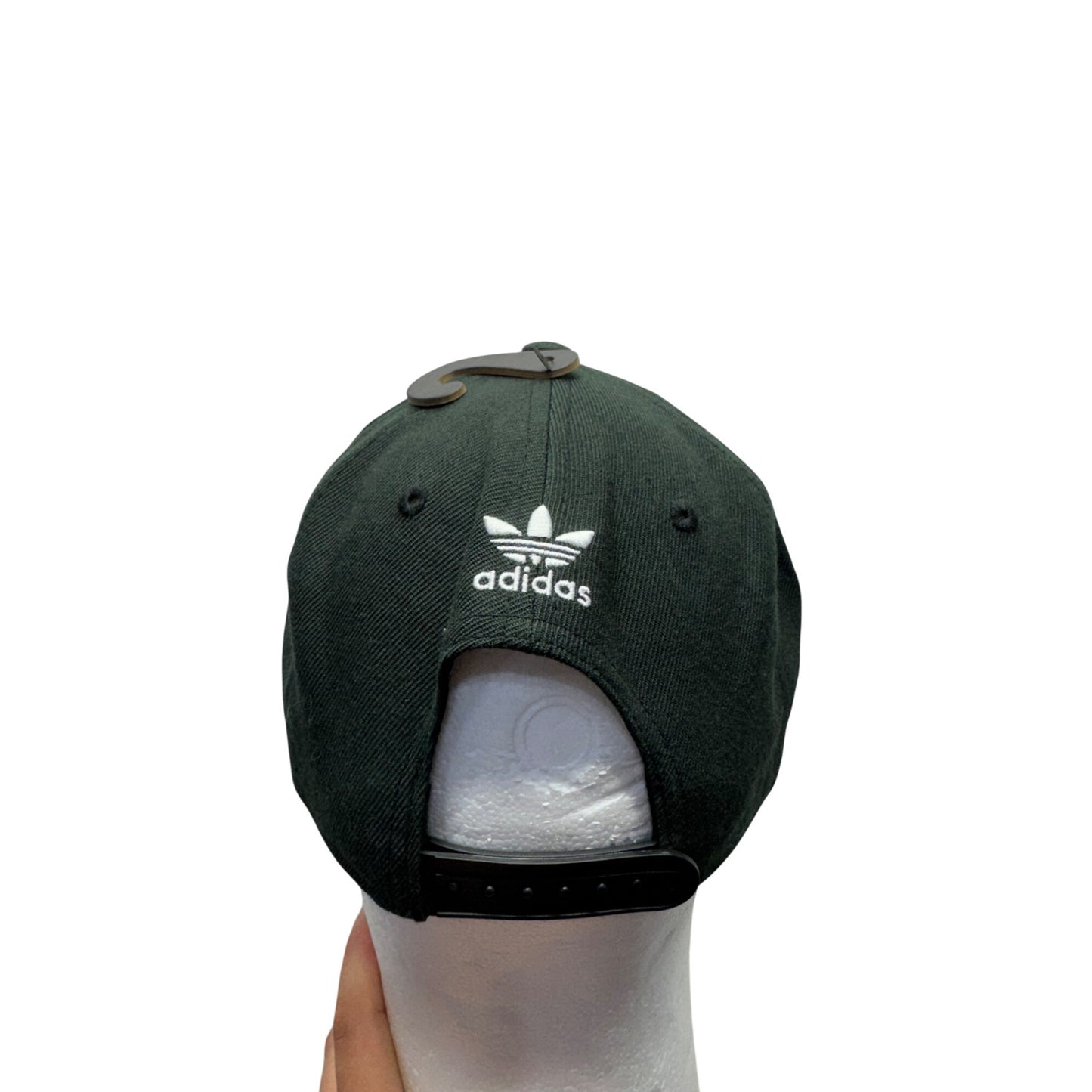 Adidas Trefoil Adjustable Snapback Hat Black & White Embroidered OSFM #9742