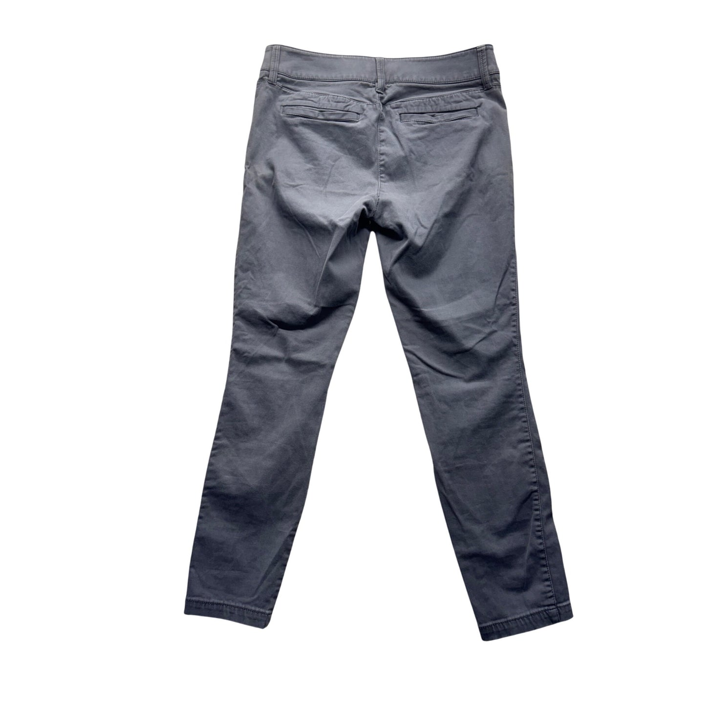 Loft Gray Slim-Fit Chino Pants Size 8 Cotton Blend #163B