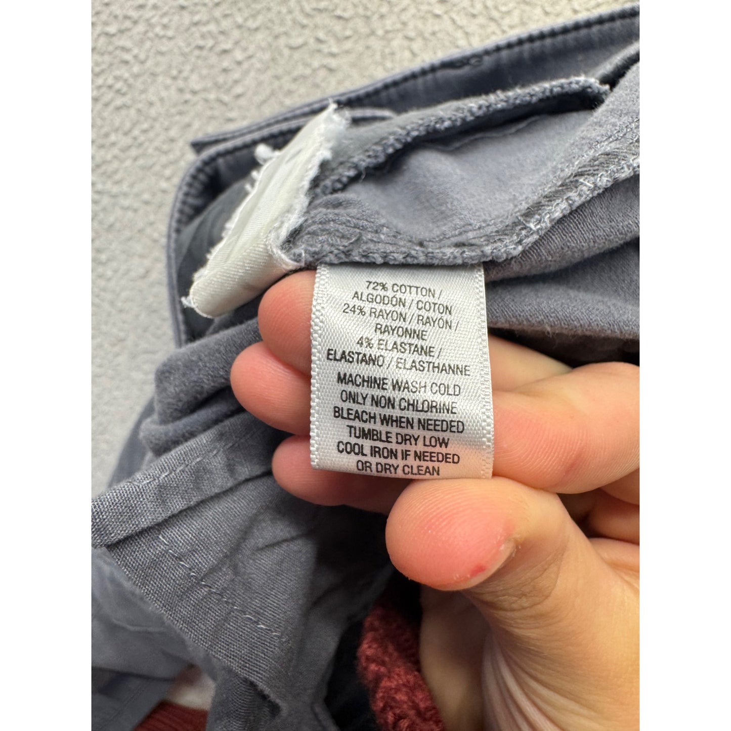 Loft Gray Slim-Fit Chino Pants Size 8 Cotton Blend #163B