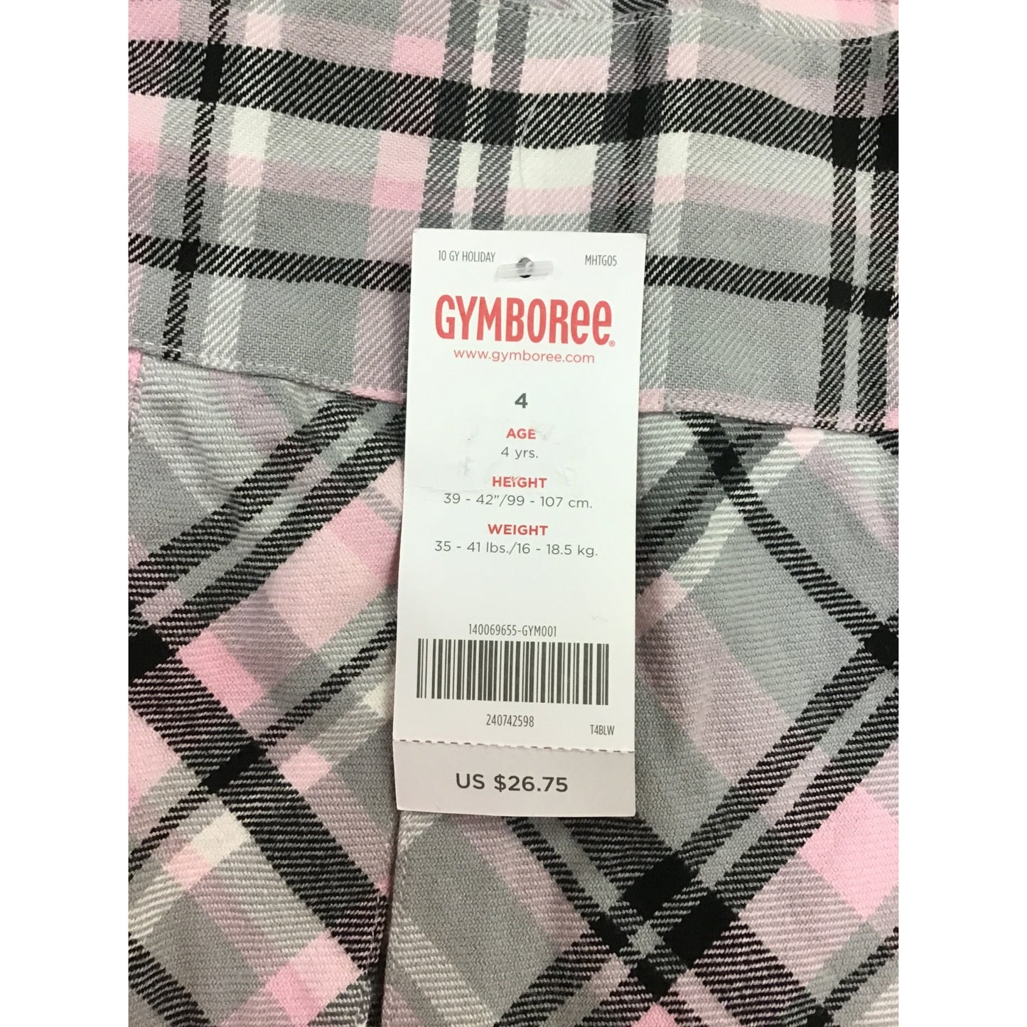 Gymboree girls plaid skirt