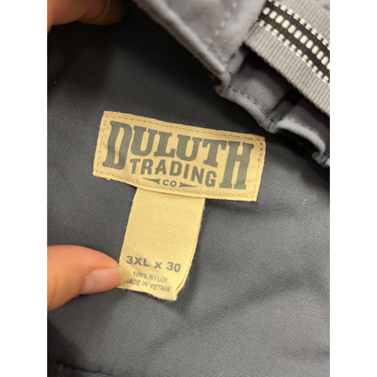 Duluth Trading Co 3XL Gray Nylon Cargo Pants With Adjustable Belt #147A