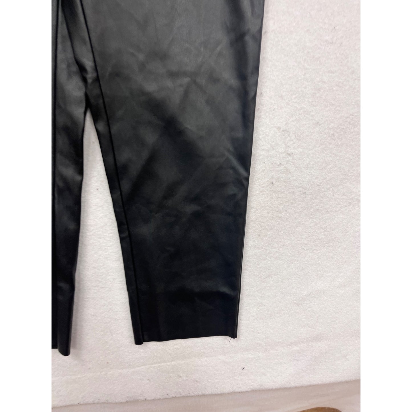 DKNY Faux Leather Pants Black XL #777A