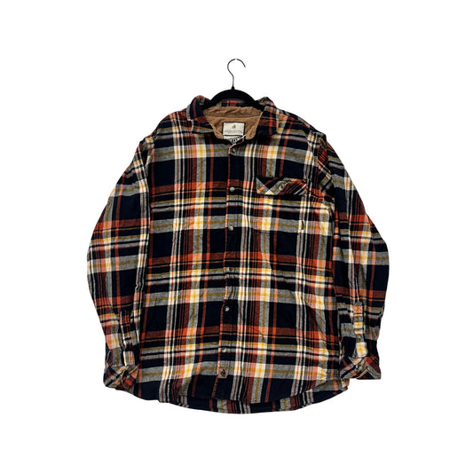 Legendary Whitetails Mens XL Tall Buck Camp Flannel Shirt Plaid Button-Up Long Sleeve 100% Cotton #6911