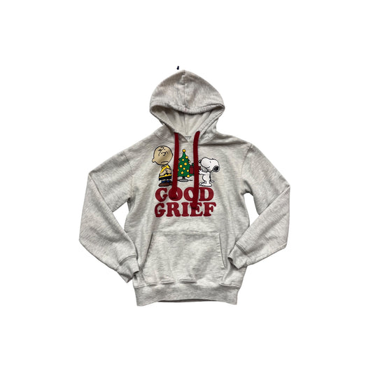 Peanuts Youth S Gray Hoodie With Snoopy & Charlie Brown #104C