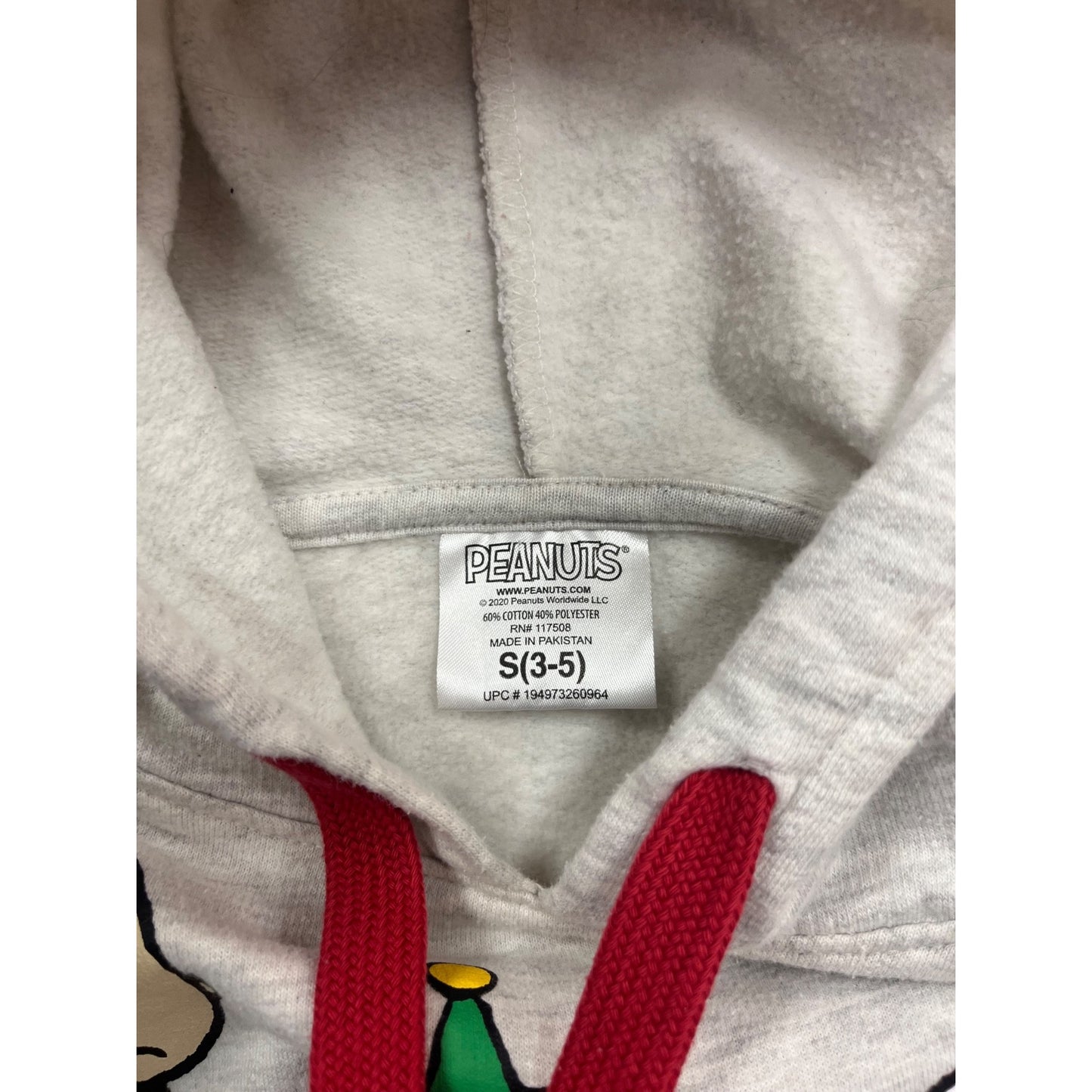 Peanuts Youth S Gray Hoodie With Snoopy & Charlie Brown #104C