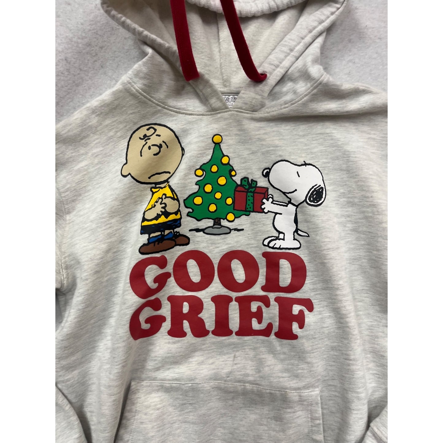 Peanuts Youth S Gray Hoodie With Snoopy & Charlie Brown #104C
