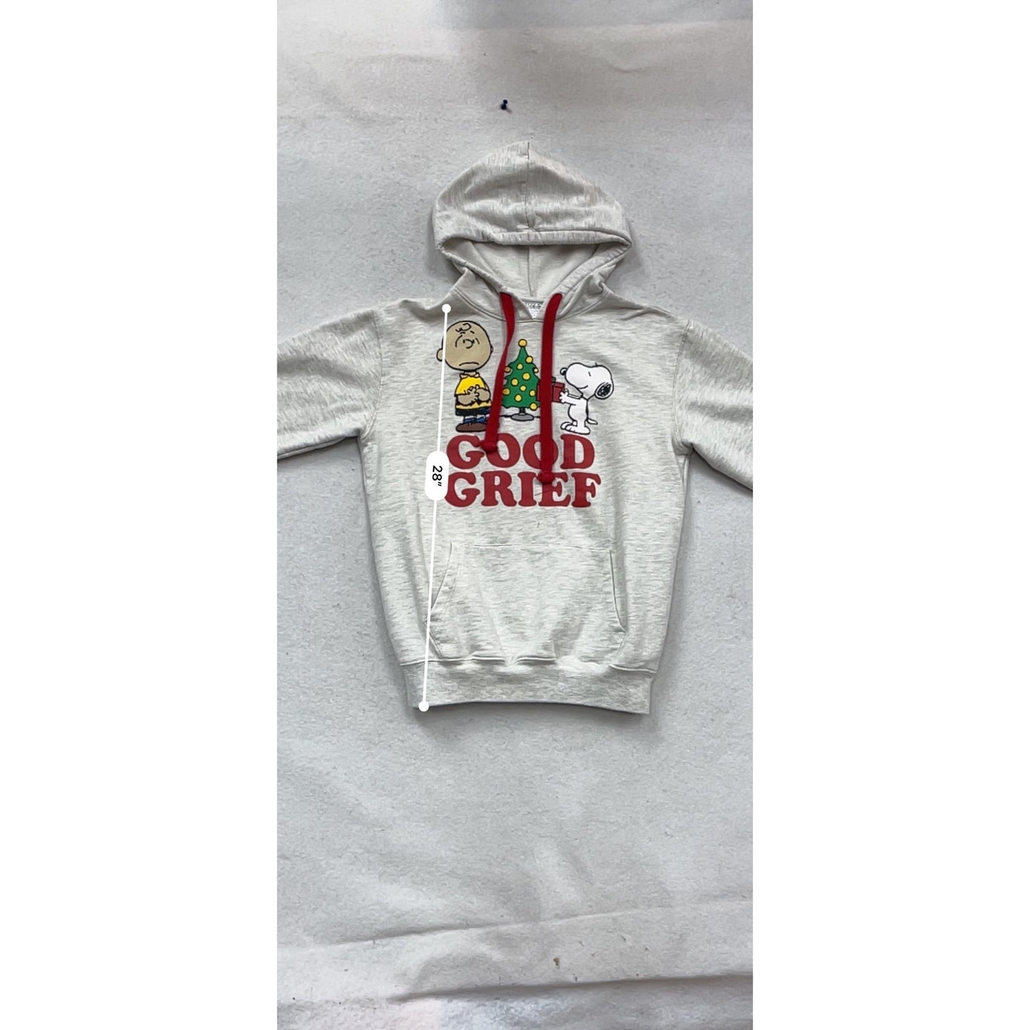 Peanuts Youth S Gray Hoodie With Snoopy & Charlie Brown #104C