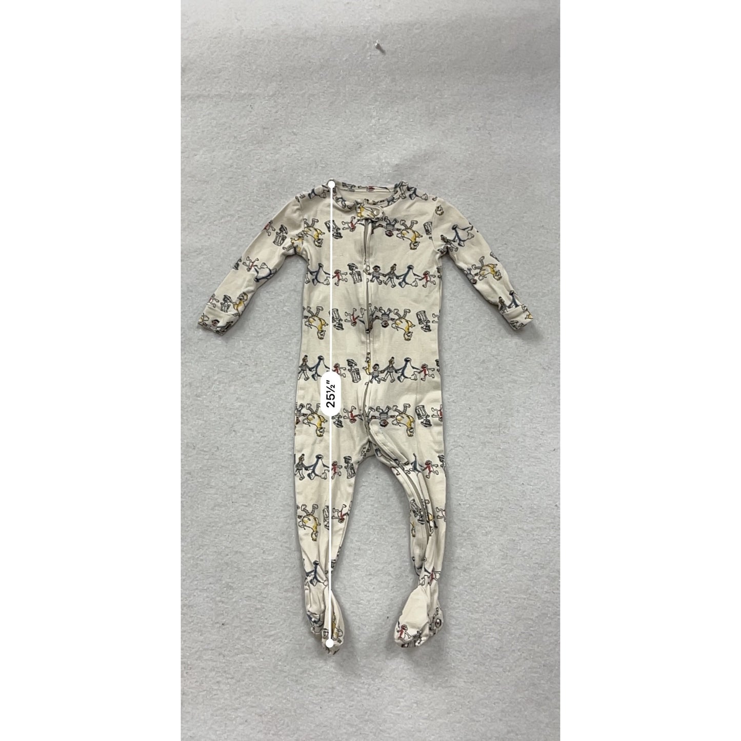 Baby GAP X Sesame Street Footed Sleeper Pajamas Dancing Characters 12-18M