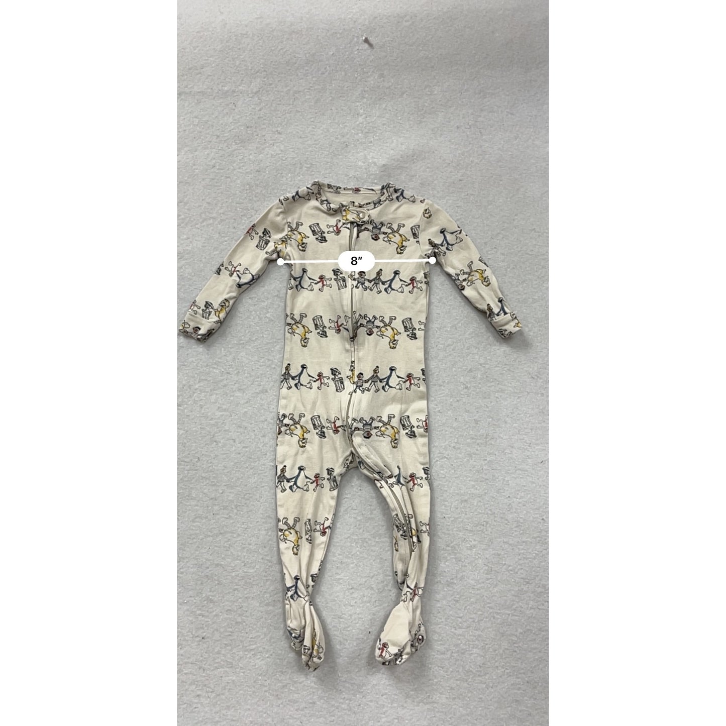 Baby GAP X Sesame Street Footed Sleeper Pajamas Dancing Characters 12-18M