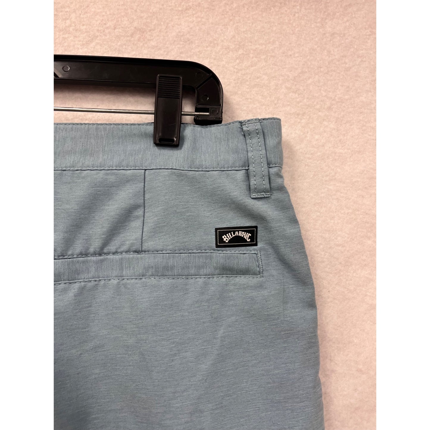 Billabong Mens Shorts Size 34 Light Blue Casual Style With Button Closure & Pockets #6569