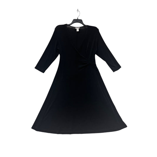 Chicos Black Wrap Dress A-Line Mid-Length #8339