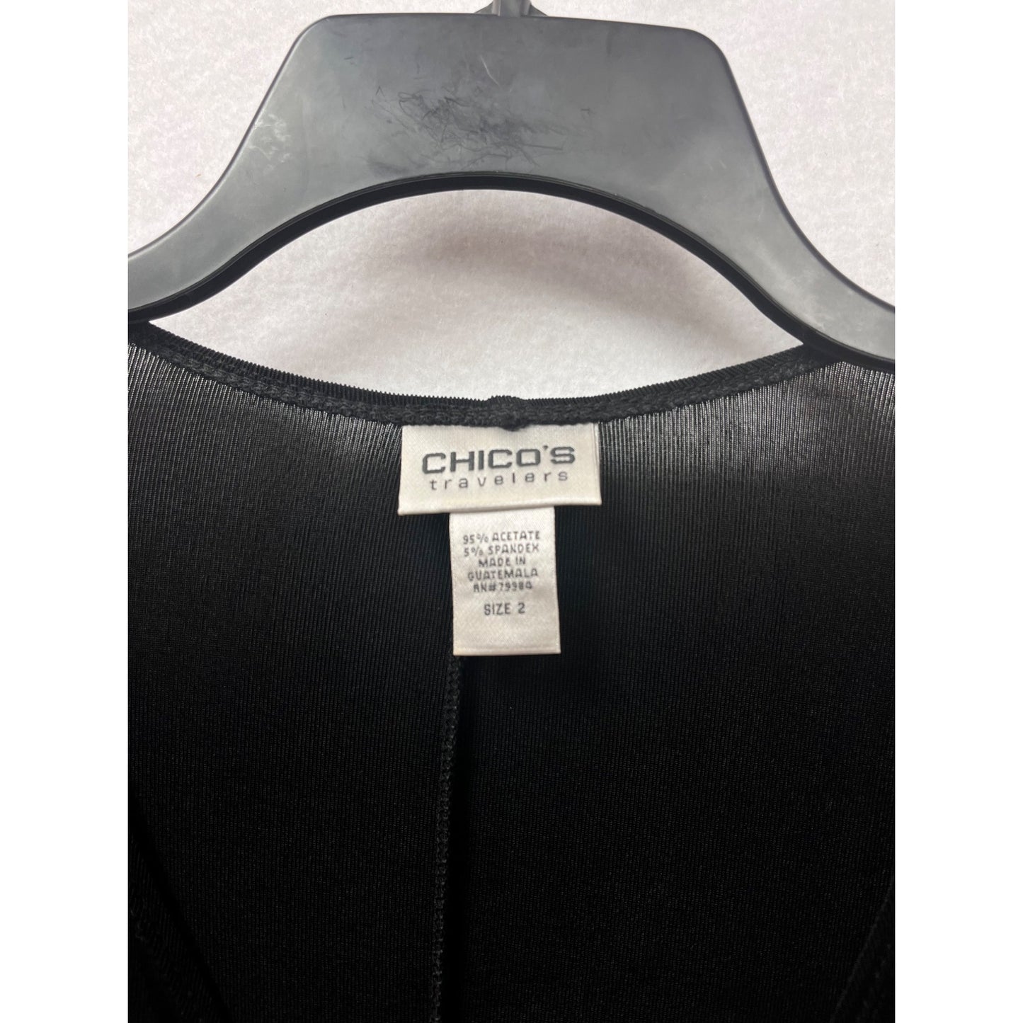 Chicos Black Wrap Dress A-Line Mid-Length #8339