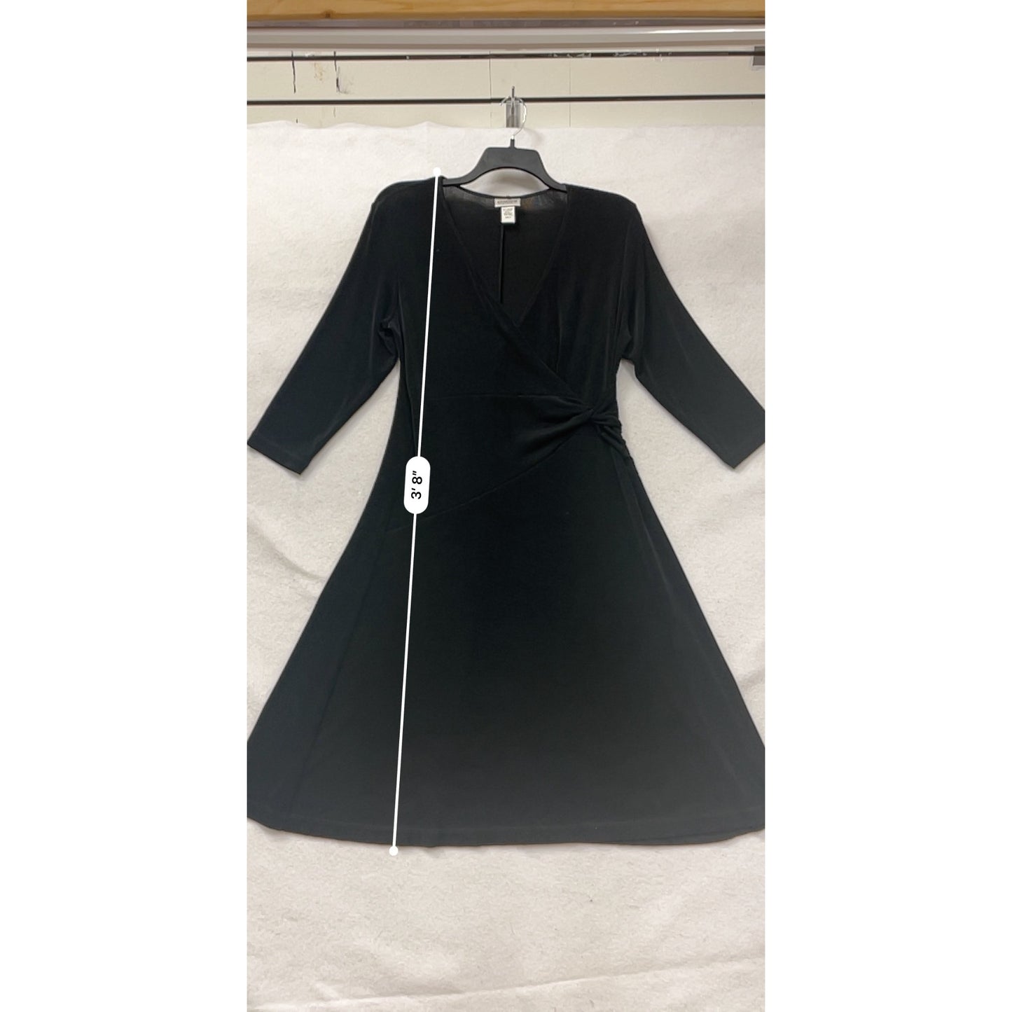 Chicos Black Wrap Dress A-Line Mid-Length #8339