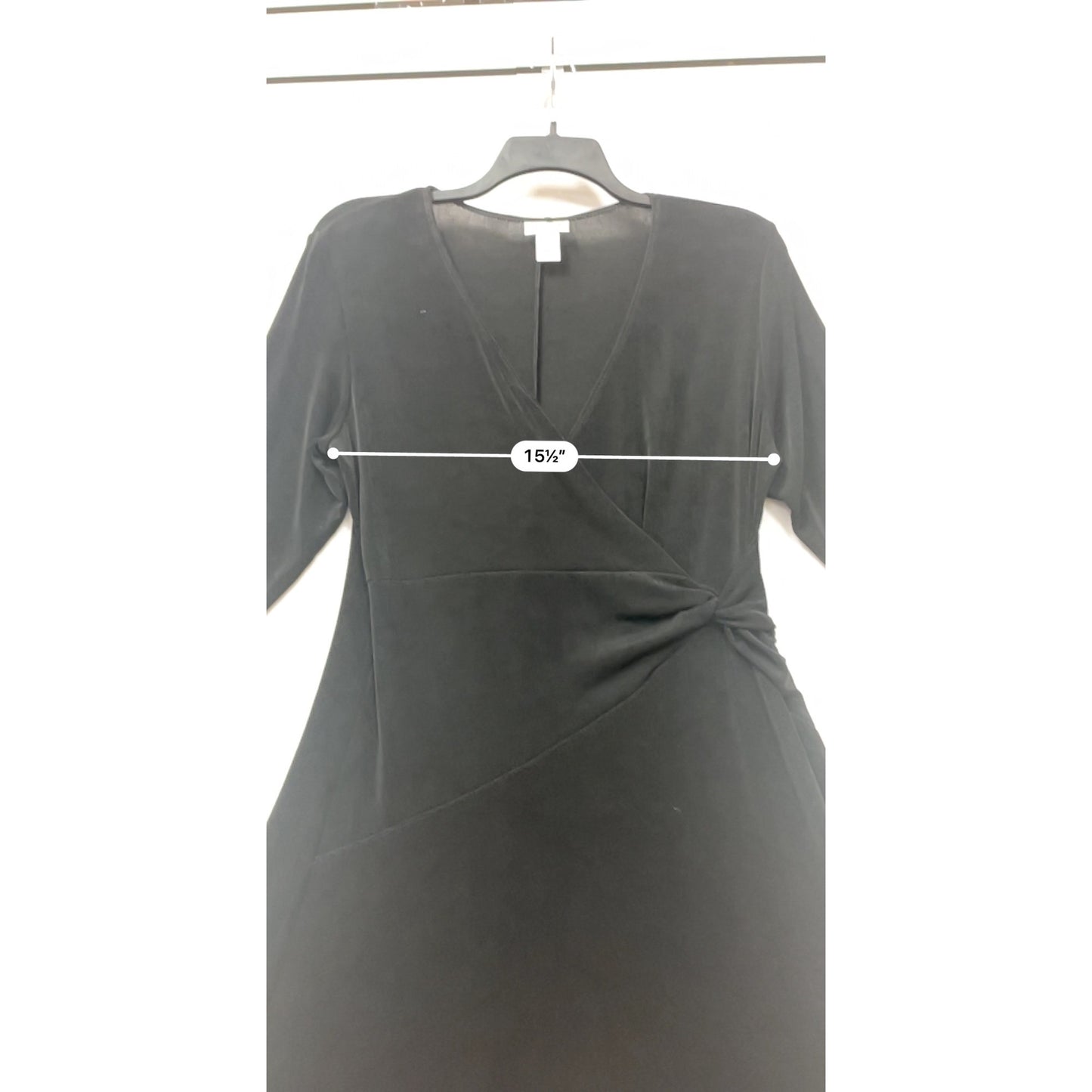 Chicos Black Wrap Dress A-Line Mid-Length #8339