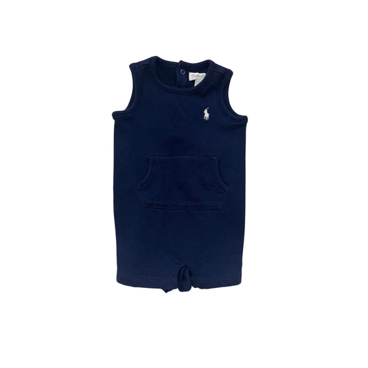 Ralph Lauren Navy Blue Newborn Sleeveless Romper #8738