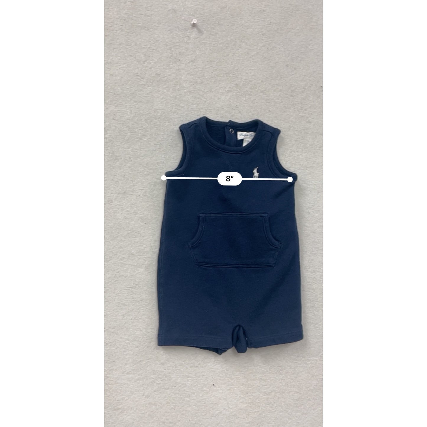 Ralph Lauren Navy Blue Newborn Sleeveless Romper #8738