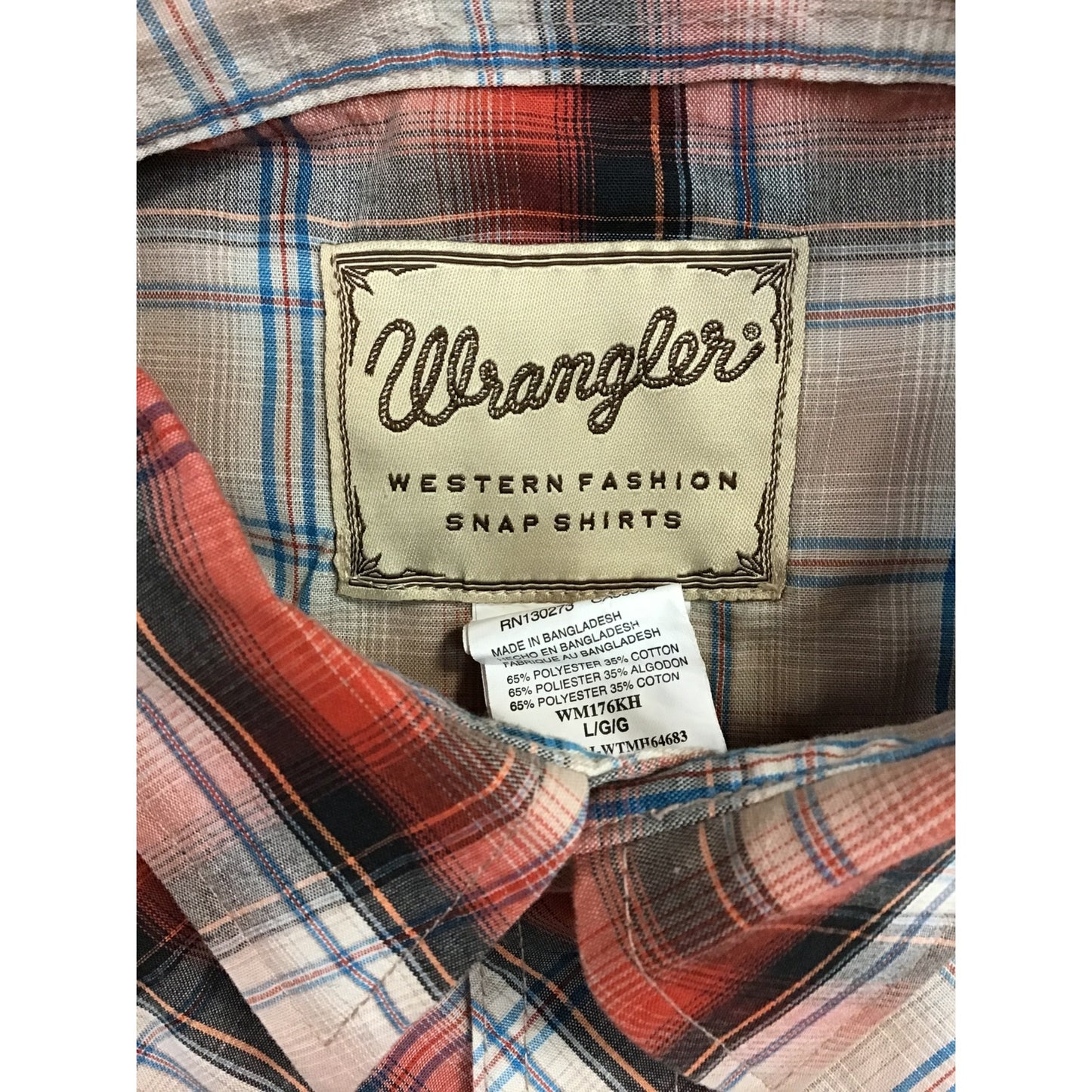 Mens Wrangler Snap Shirt