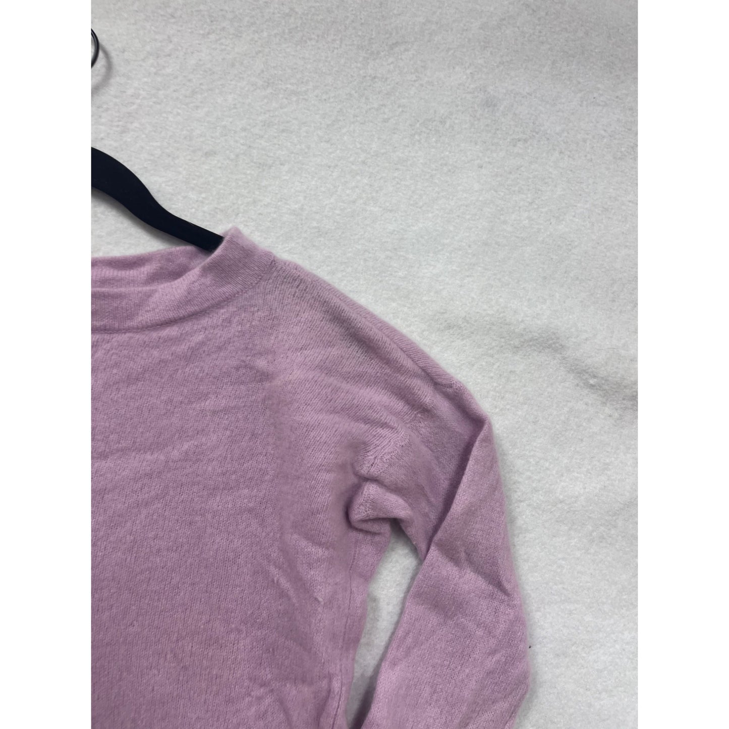 Saks Fifth Avenue Womens Lavender 100% Cashmere Long Sleeve Sweater Medium #6957