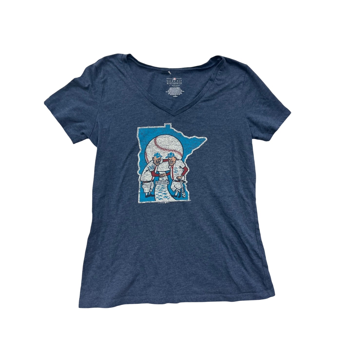 Minnesota Baseball Graphic V-Neck Tee Small #8517