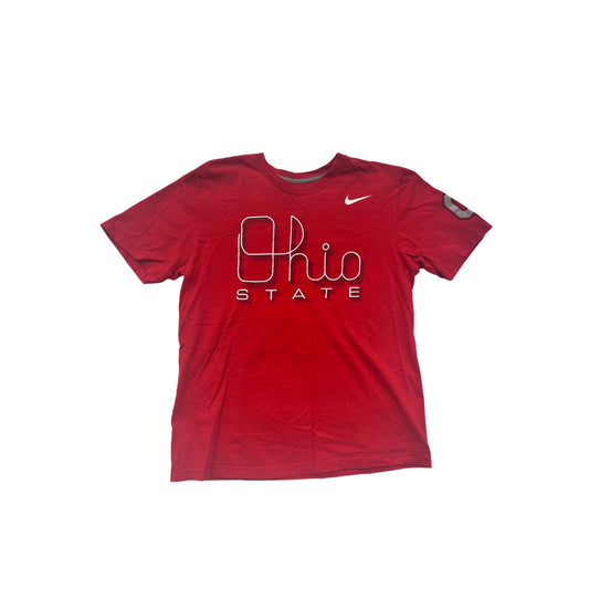 Nike Ohio State Red T-Shirt Medium Size Unisex 100% Cotton #6289