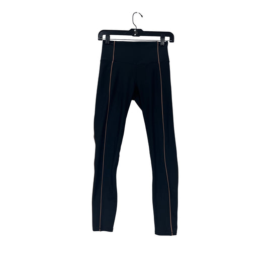 Womens Black High-Waisted Leggings With Peach Side Piping  S  YPB  #6615