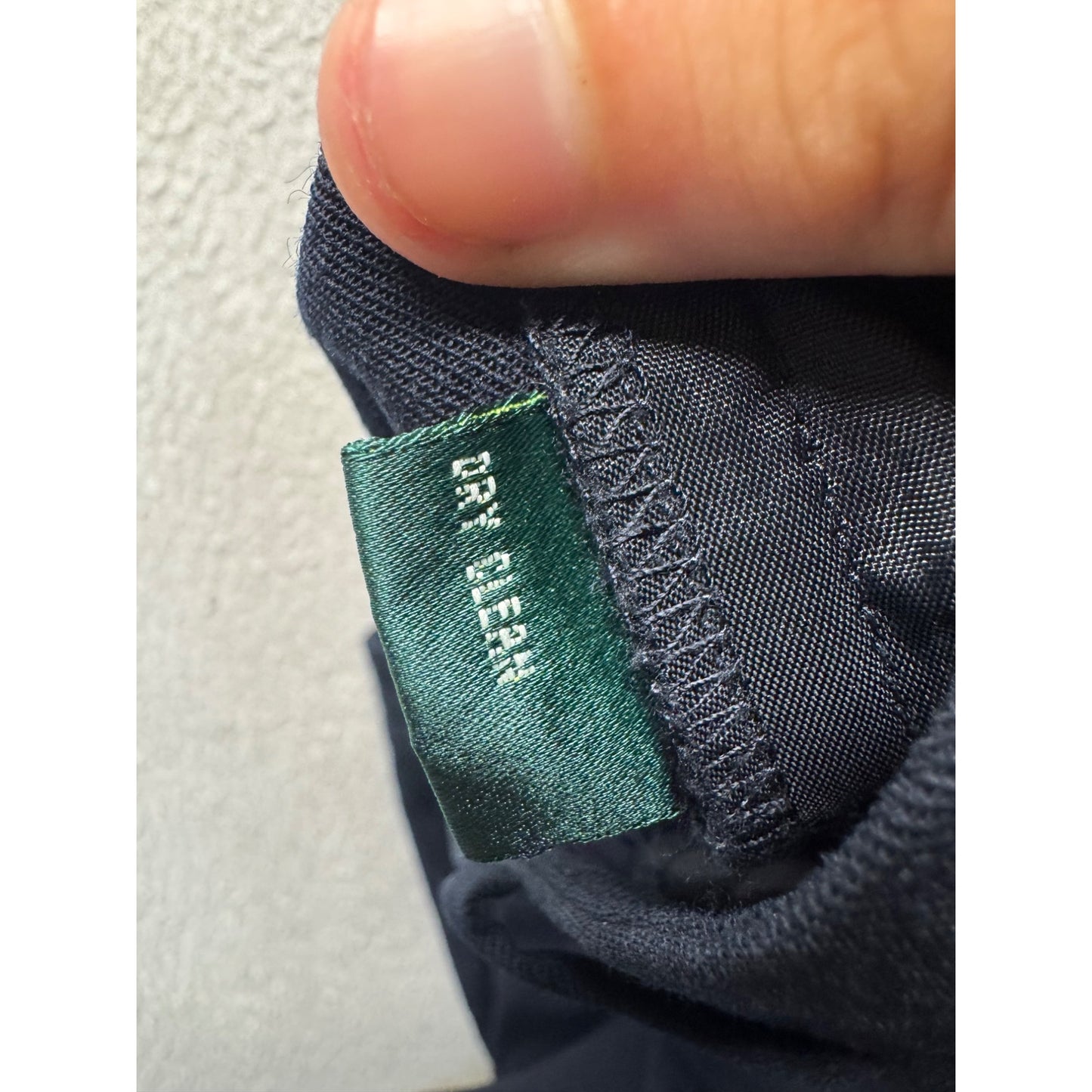 Lauren Ralph Lauren Navy Wool/Spandex Classic Fit Dress Pants Size 12 #178B