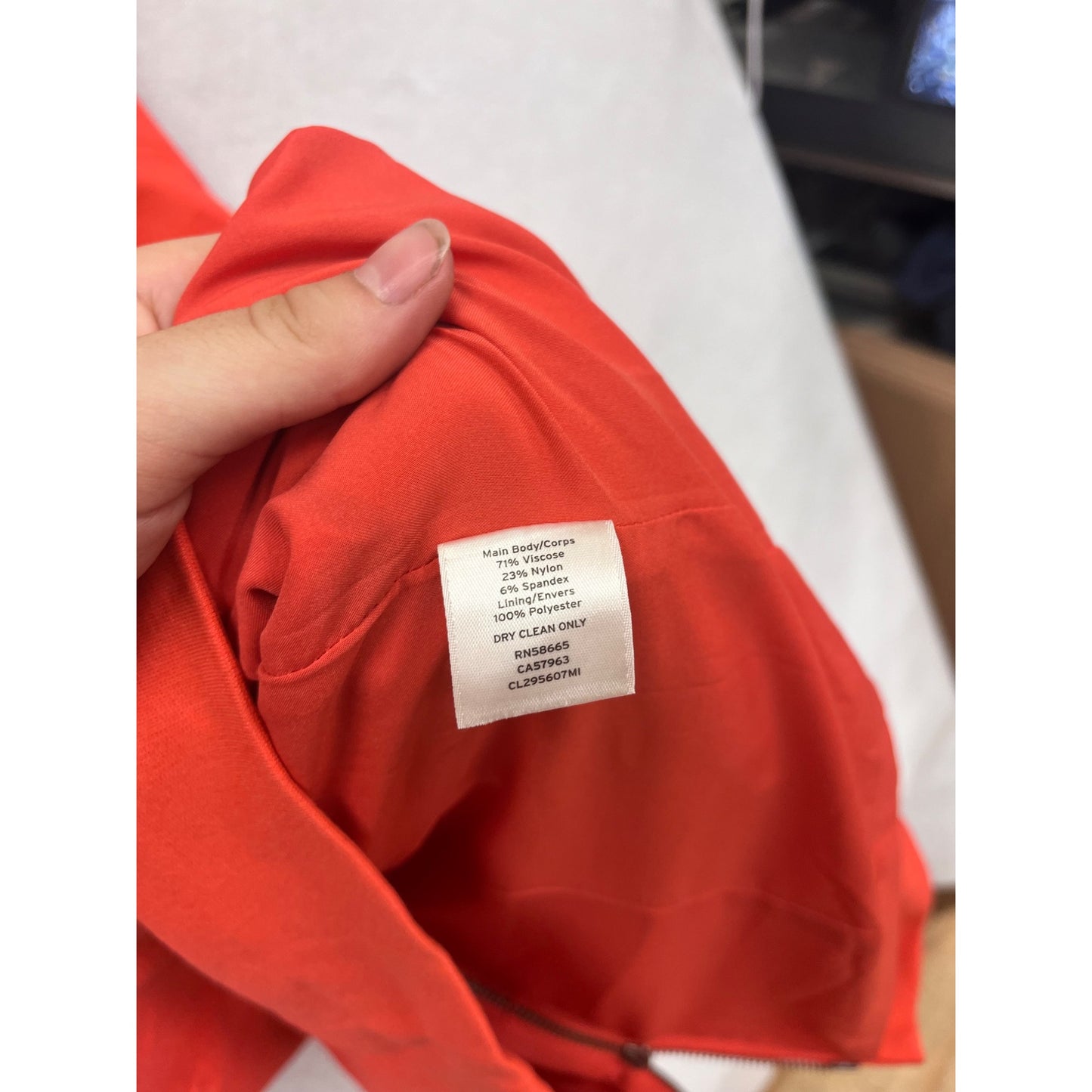 Classiques Entier Red Sheath Dress Size 8 #586A