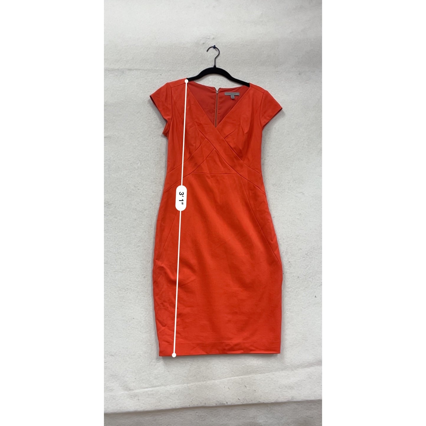 Classiques Entier Red Sheath Dress Size 8 #586A