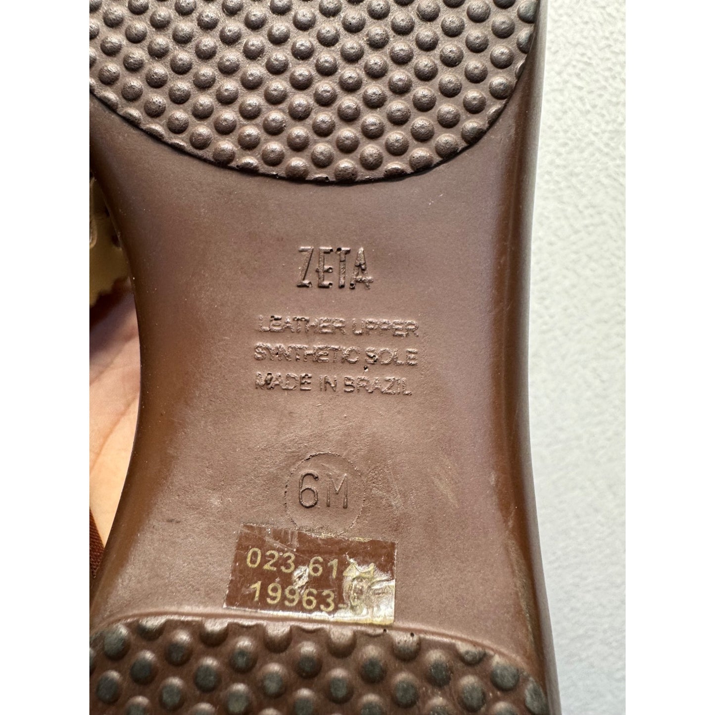 Womens Zeta Tan Cutout Leather Slide Sandals Size 6.5 9439