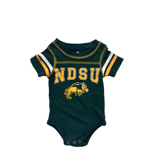 NDSU Bison Infant Bodysuit 0/3M Green Short Sleeve College Apparel #6513