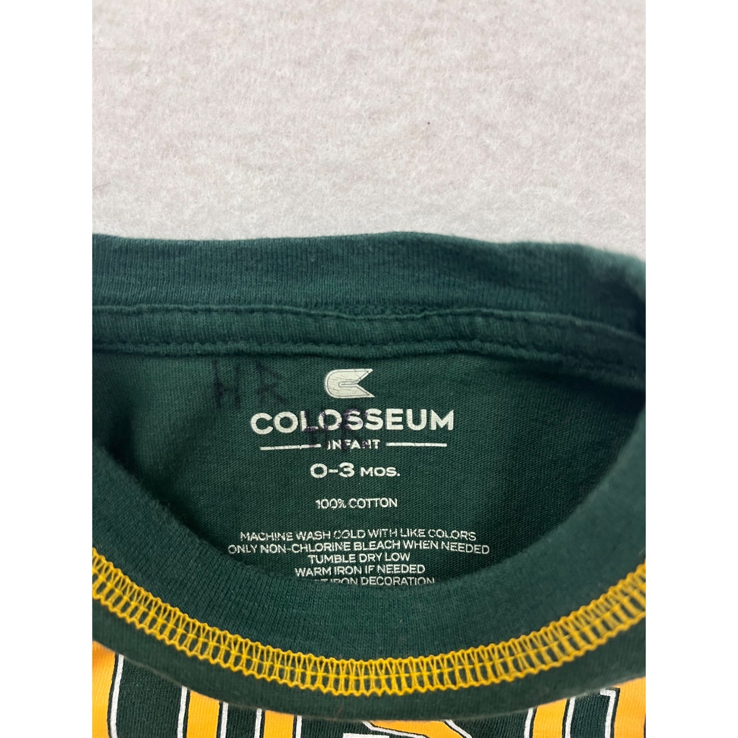 NDSU Bison Infant Bodysuit 0/3M Green Short Sleeve College Apparel #6513