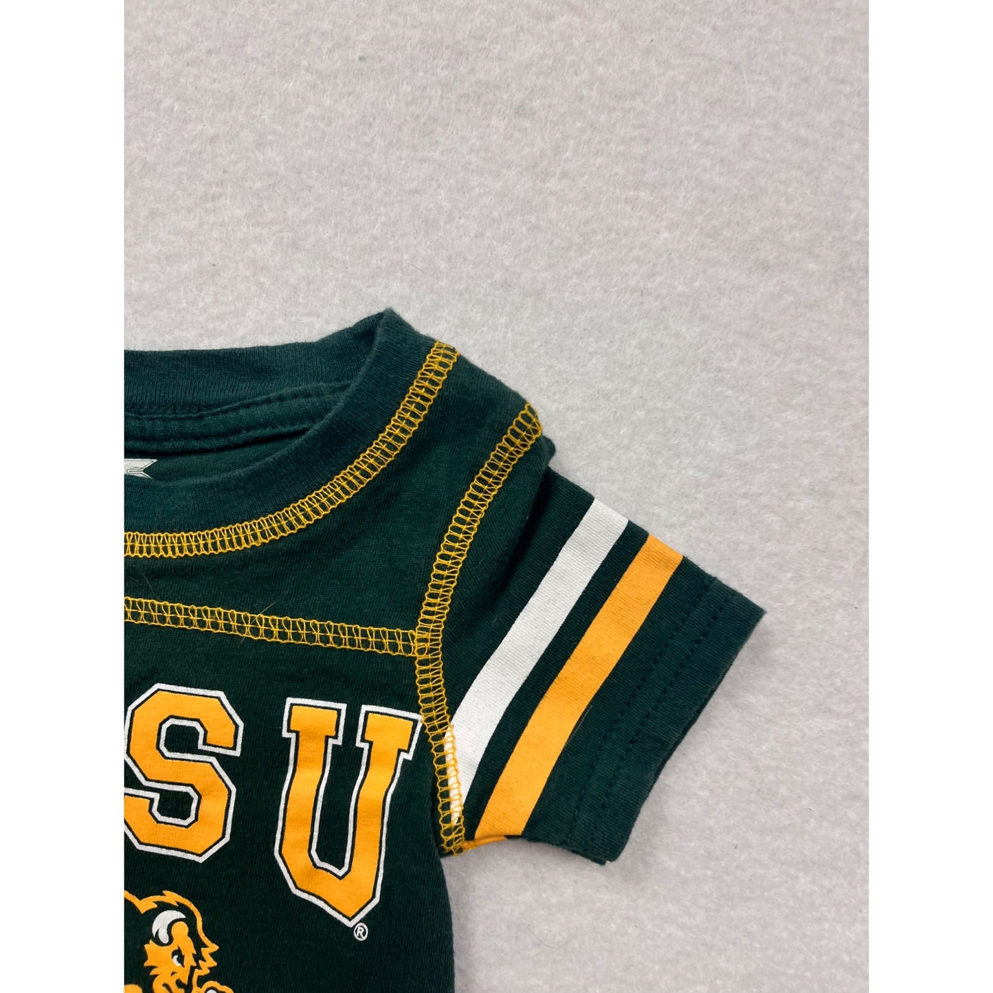 NDSU Bison Infant Bodysuit 0/3M Green Short Sleeve College Apparel #6513