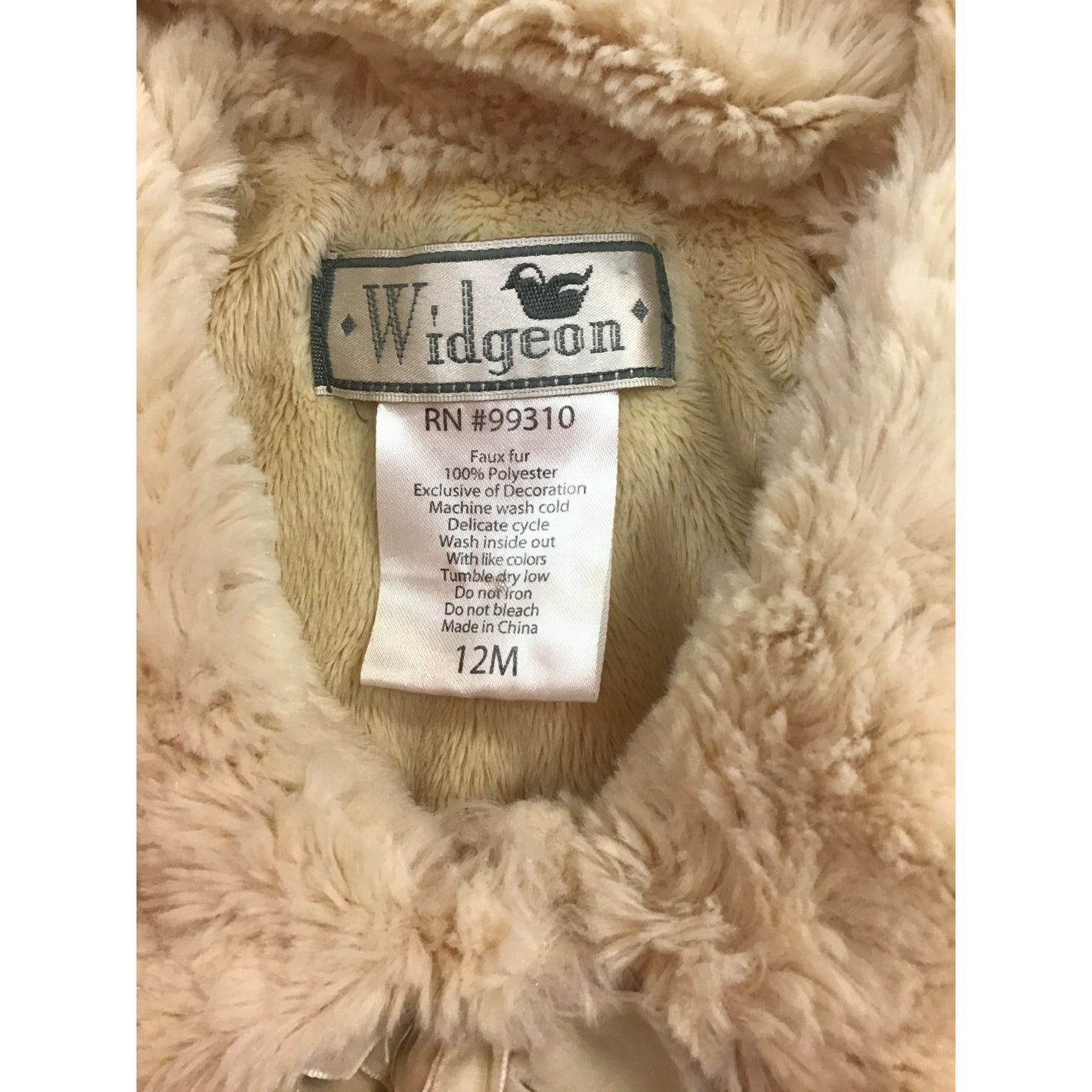 Cute fuzzy Widgeon kid girl coat