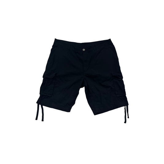 Black Cargo Shorts Size 40 Cotton #580A