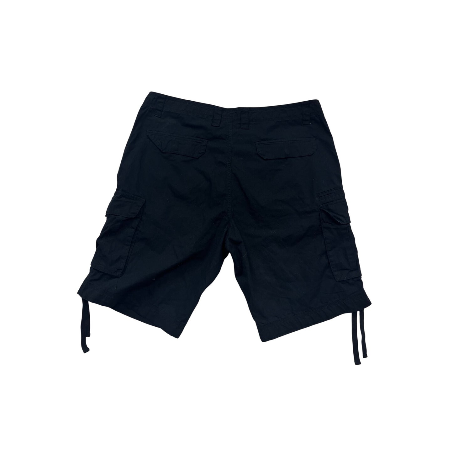 Black Cargo Shorts Size 40 Cotton #580A