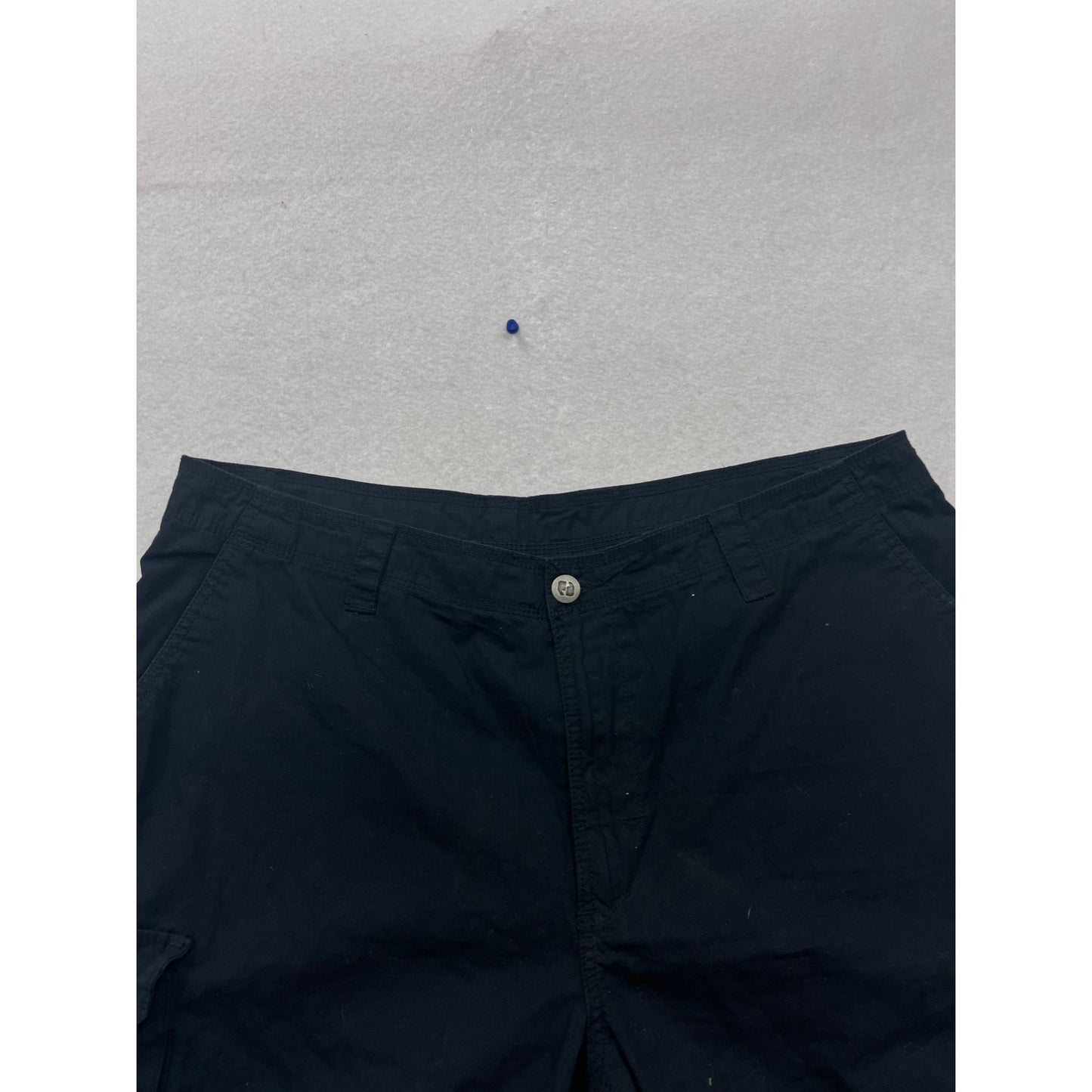 Black Cargo Shorts Size 40 Cotton #580A