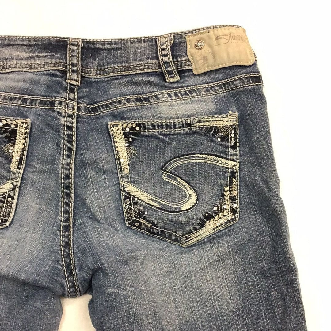 Women’s “Silver” Mid Capri Jeans