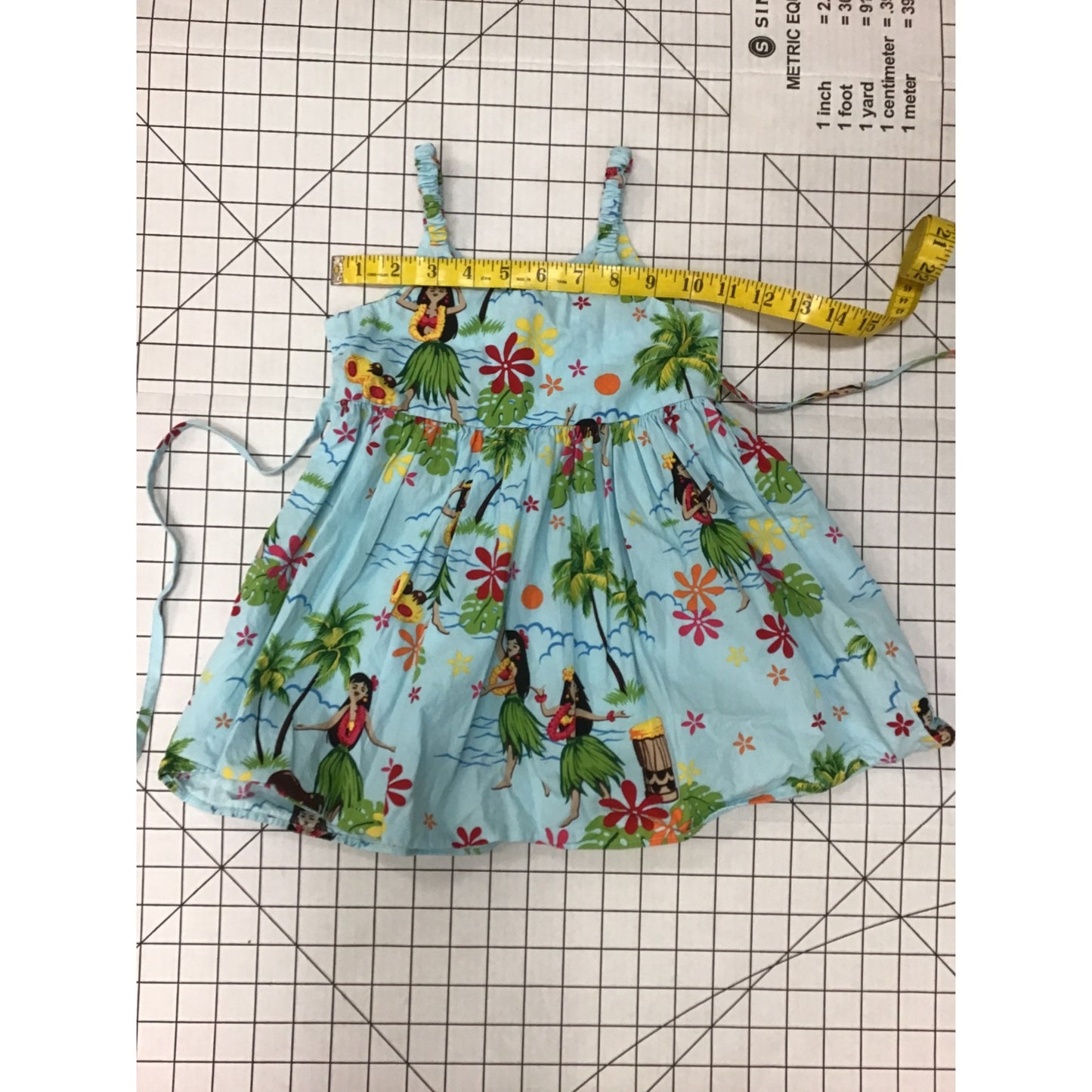 Vintage Toddler Hawaiian Patterned Sundress