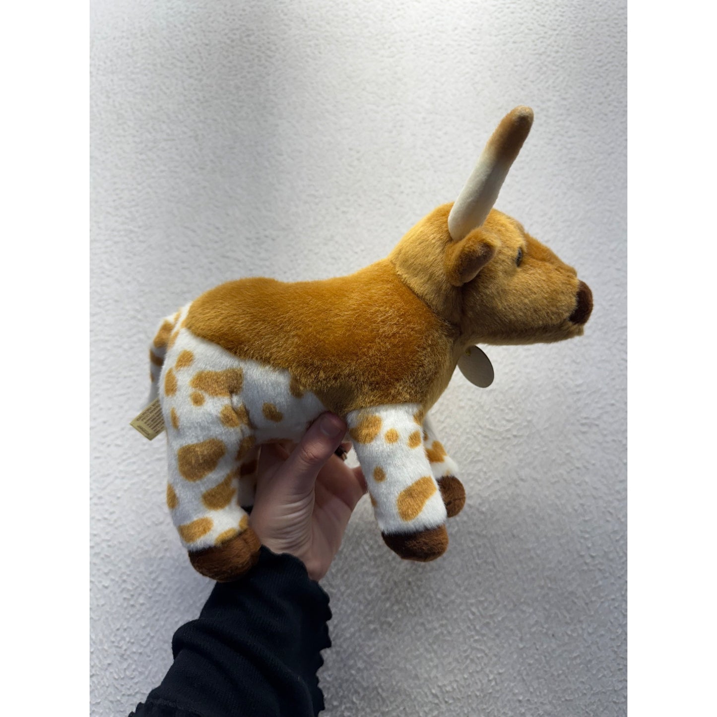 Miyoni By Aurora Plush Longhorn Cow 11" Brown & White Soft Toy 414B